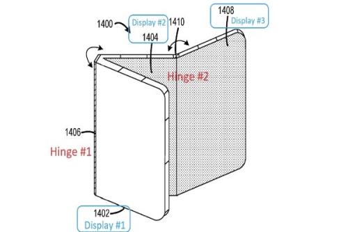 پتنت جدید مایکروسافت موبایلی با ۳ نمایشگر است