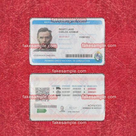 Uruguay Driver Licence Fake Template